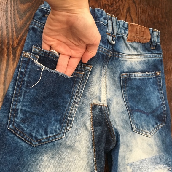 Zara Boys Destroyed Jeans Sz 9-10 Youth - Picture 6 of 8